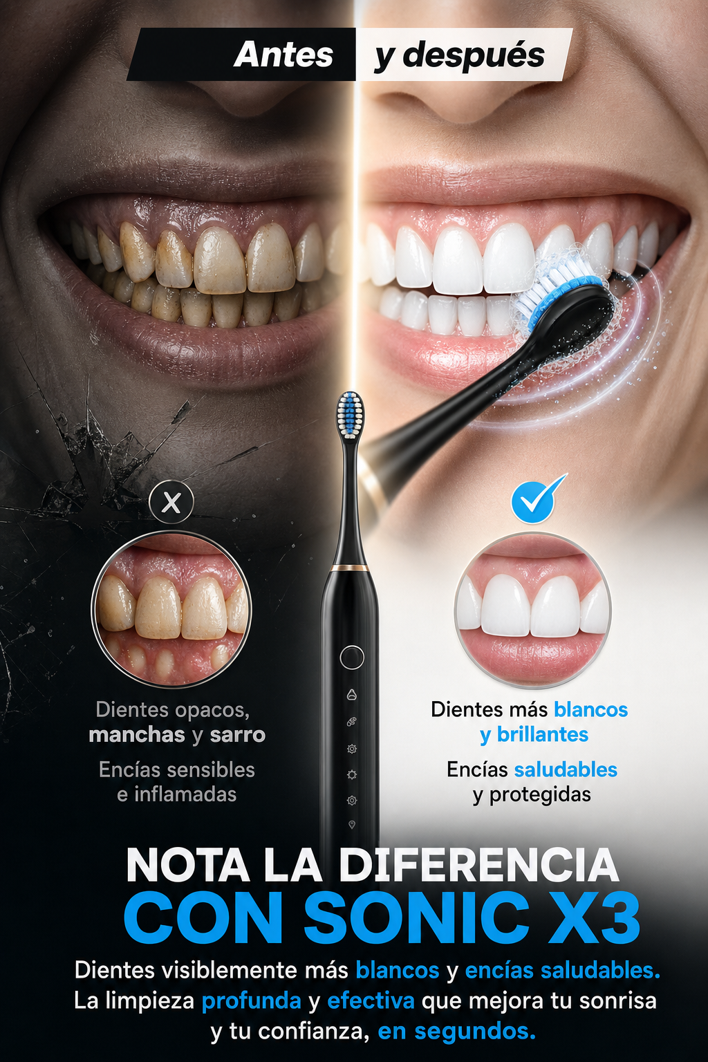 Cepillo Dental Eléctrico Sonic X3
