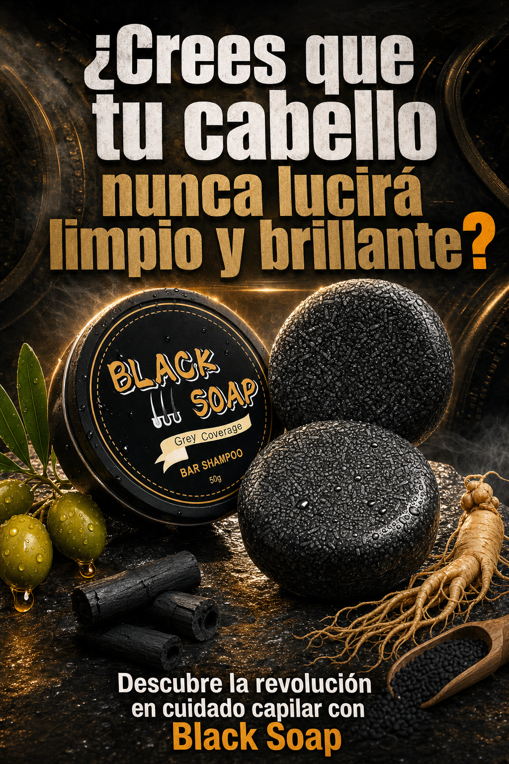 Black Soap – Shampoo Sólido para Cabello