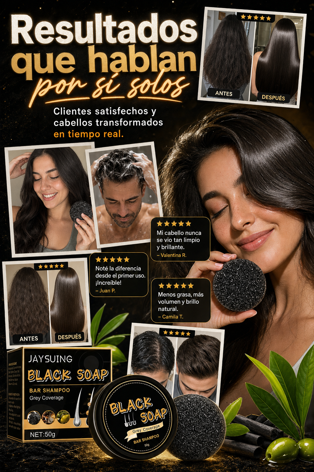 Black Soap – Shampoo Sólido para Cabello